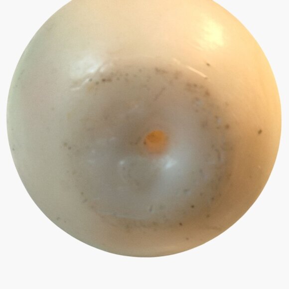 Round Ivory Beeswax Candle Ball Orb 2 inch Diameter  Natural Cotton Wick - Picture 6 of 6